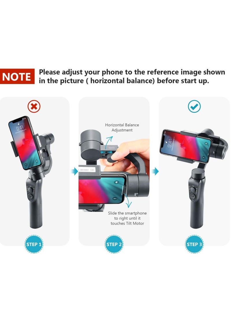 Generic - Three Axis Handheld Gimbal Stabilizer & LED Adjustable Night Fill Light and Lightning Zoom Face Tracking Time Lapse Portable PTZ Stabilizer Panorama Mode Sports Camera for Phone - Image 1