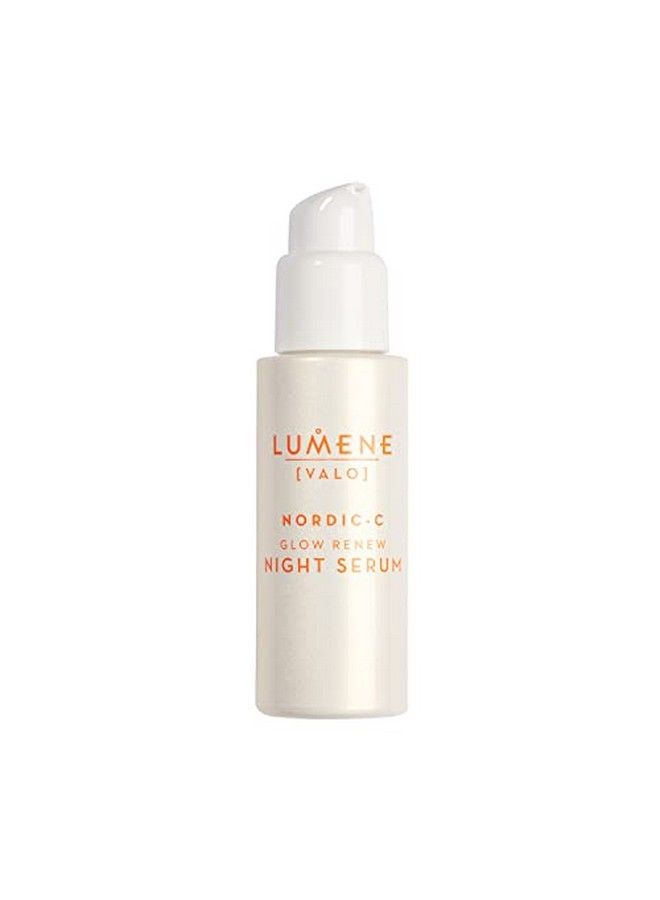 Lumene Nordicc Skin Glow Renew Night Serum Overnight Face Exfoliant Hydrating Serum Naturally Peeling Aha Gentle Pha Combined With Face Brightening Vitamin C Serum (1Oz) - Image 2