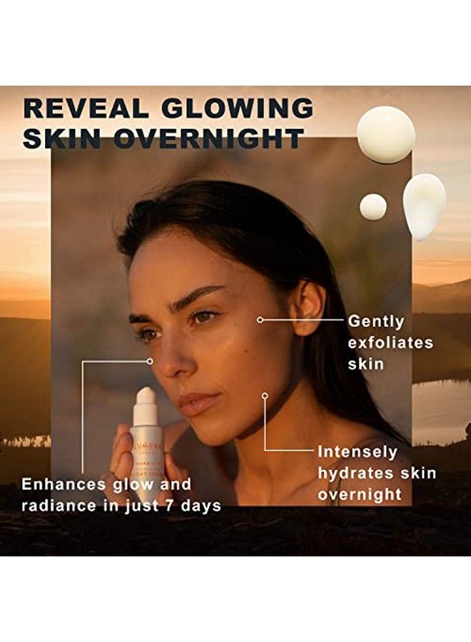 Lumene Nordicc Skin Glow Renew Night Serum Overnight Face Exfoliant Hydrating Serum Naturally Peeling Aha Gentle Pha Combined With Face Brightening Vitamin C Serum (1Oz) - Image 5