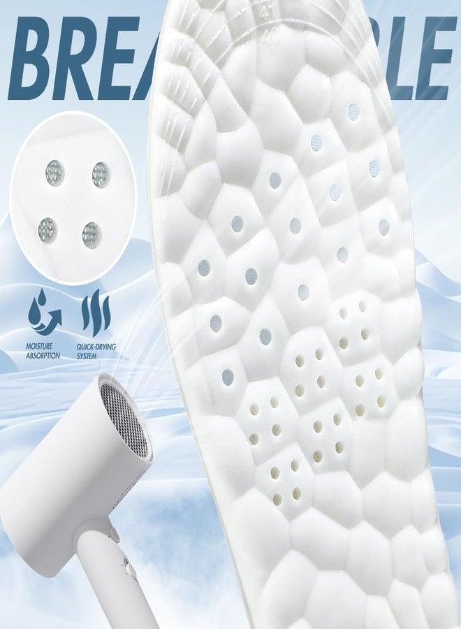 XINIFOOT نعال XINIFOOT Steppers Cloud للرجال والنساء - زوجان من نعال الأحذية المصنوعة من إسفنج الذاكرة الناعم، نعال مبطنة تسمح بالتهوية للجري والوقوف لفترات طويلة، وتخفيف التهاب اللفافة الأخمصية (مقاسات أمريكية من 4 إلى 8.5، رمادي) - Image 3