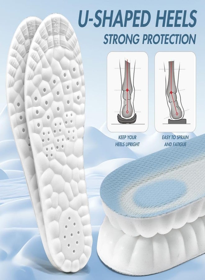 XINIFOOT نعال XINIFOOT Steppers Cloud للرجال والنساء - زوجان من نعال الأحذية المصنوعة من إسفنج الذاكرة الناعم، نعال مبطنة تسمح بالتهوية للجري والوقوف لفترات طويلة، وتخفيف التهاب اللفافة الأخمصية (مقاسات أمريكية من 4 إلى 8.5، رمادي) - Image 5