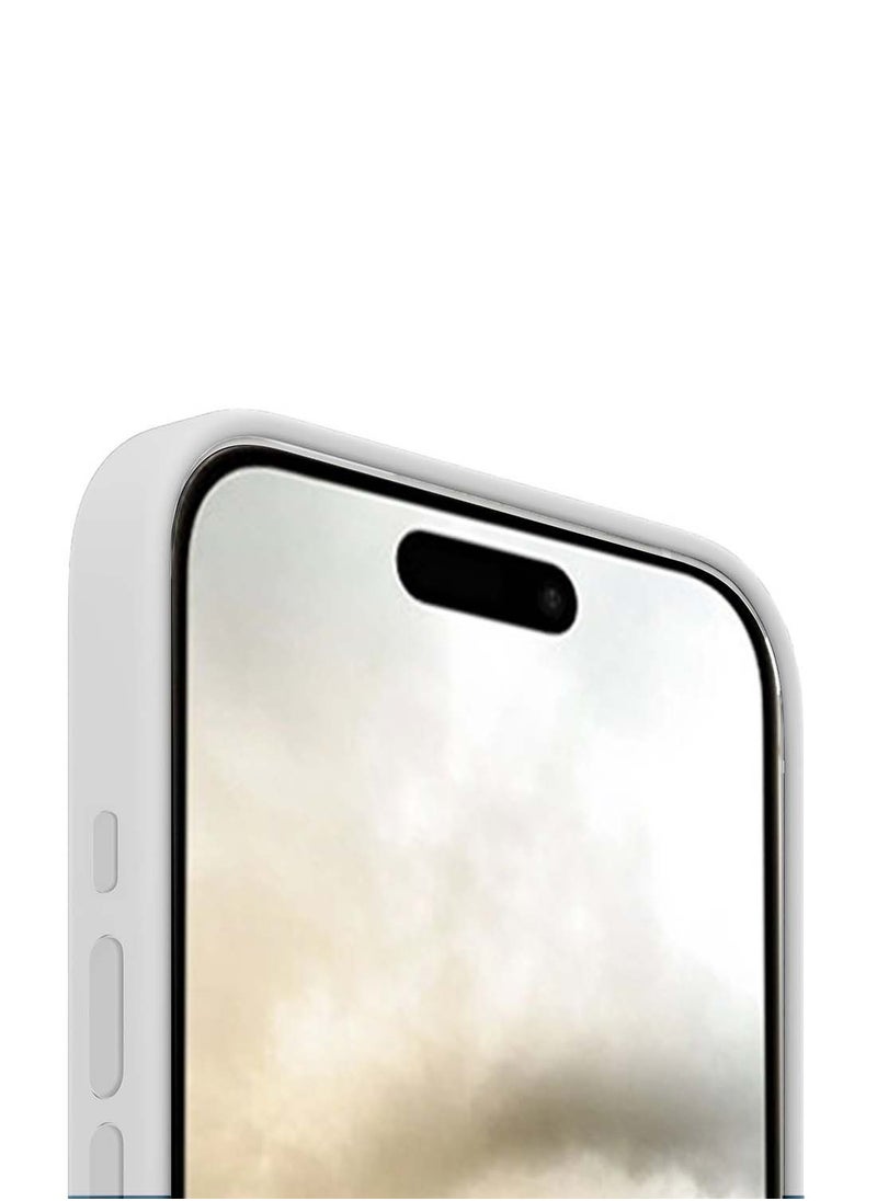 Wtech - Apple iPhone 16 Plus 2024 Premium Soft Liquid Silicone Case Cover - White - Image 1