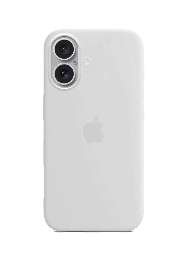 Wtech - Apple iPhone 16 Plus 2024 Premium Soft Liquid Silicone Case Cover - White - Image 1
