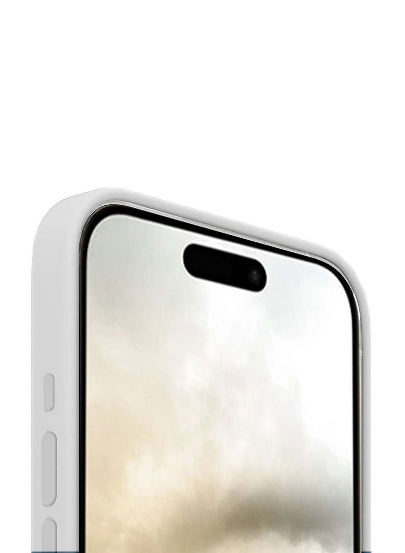 Wtech Apple iPhone 16 Plus 2024 Premium Soft Liquid Silicone Case Cover - White - Image 3