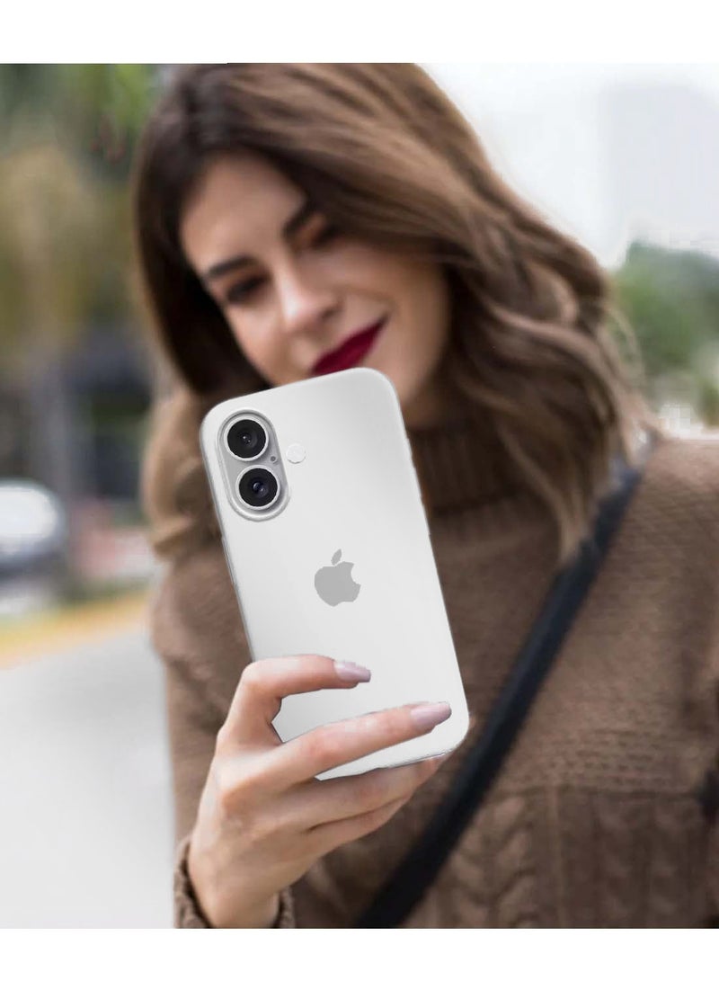 Wtech Apple iPhone 16 Plus 2024 Premium Soft Liquid Silicone Case Cover - White - Image 5