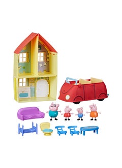 Peppa Pig Toys Peppa's Family Home Combo Playset, House Playset With 4 Figures, Car Toy, Preschool Toys For 3 Year Old Girls, Boys And Up  - Image 1