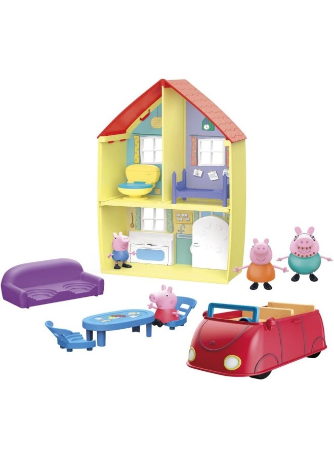 Peppa Pig Toys Peppa's Family Home Combo Playset, House Playset With 4 Figures, Car Toy, Preschool Toys For 3 Year Old Girls, Boys And Up  - Image 3