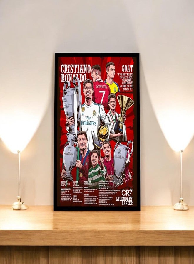SINCE 7 STORE Legendary Career Framed Poster For Gifting/For Room Decor/For Football Fans - Image 1
