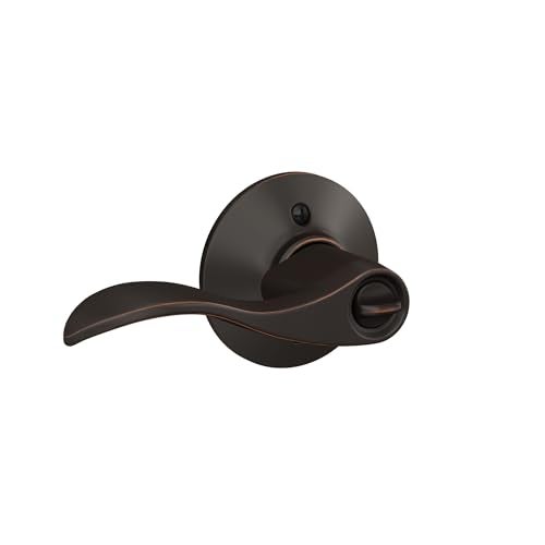 Schlage F51A ACC 716 Accent Door Lever, Keyed Entry Lock, Aged Bronze - Image 4