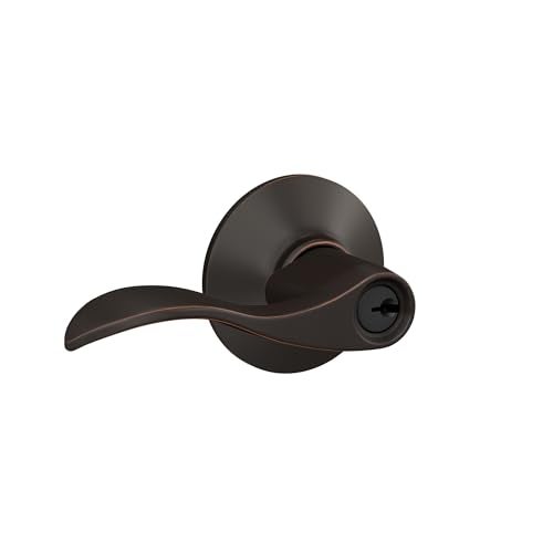 Schlage F51A ACC 716 Accent Door Lever, Keyed Entry Lock, Aged Bronze - Image 2