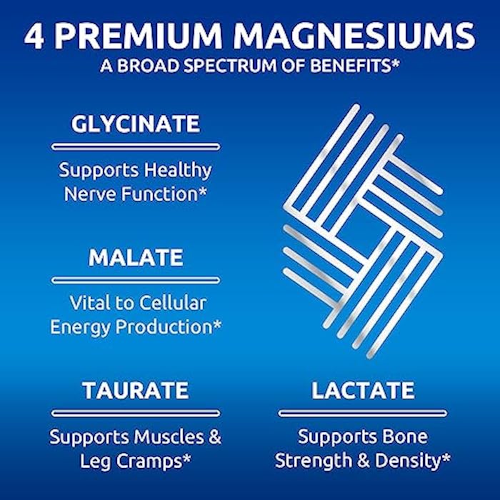 Zentastic Magnesium Complex - 600 Magnesium Capsules - Chelated Magnesium Glycinate, Malate, Taurate & Lactate - Support Bones, Muscles - Image 4