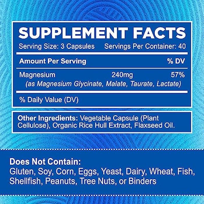 Zentastic Magnesium Complex - 600 Magnesium Capsules - Chelated Magnesium Glycinate, Malate, Taurate & Lactate - Support Bones, Muscles - Image 5