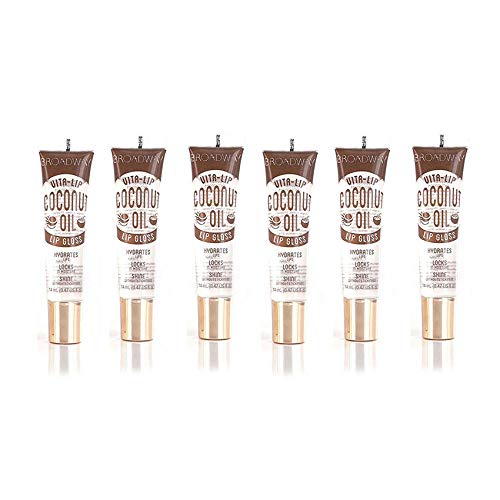 Ruby Kisses Broadway VitaLip Clear Lip Gloss Coconut Oil 6 Pack UltraHydrating  Soothing Formula with Vitamin Oils HighShine NonSticky Finish Healing Glossy Lip Balm Locks in Moisture