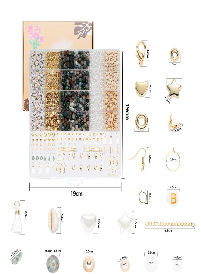 Xylise Jewelry Making Supplies Kit Natural Stone Beads for Irregular Natural Stone with for DIY Craft Bracelet Necklace Earrings for Adults(Agate) - Image 3