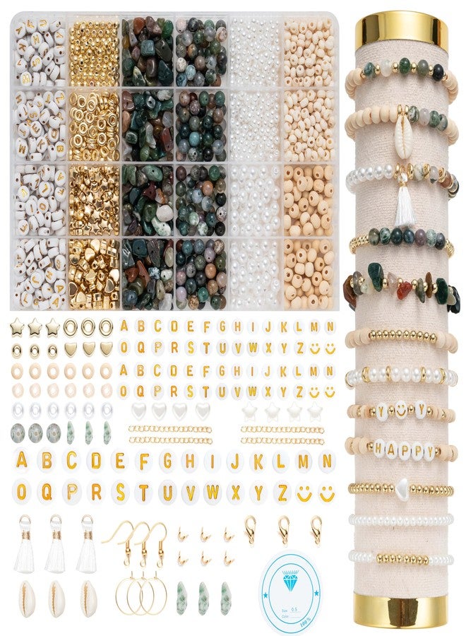 Xylise Jewelry Making Supplies Kit Natural Stone Beads for Irregular Natural Stone with for DIY Craft Bracelet Necklace Earrings for Adults(Agate) - Image 1