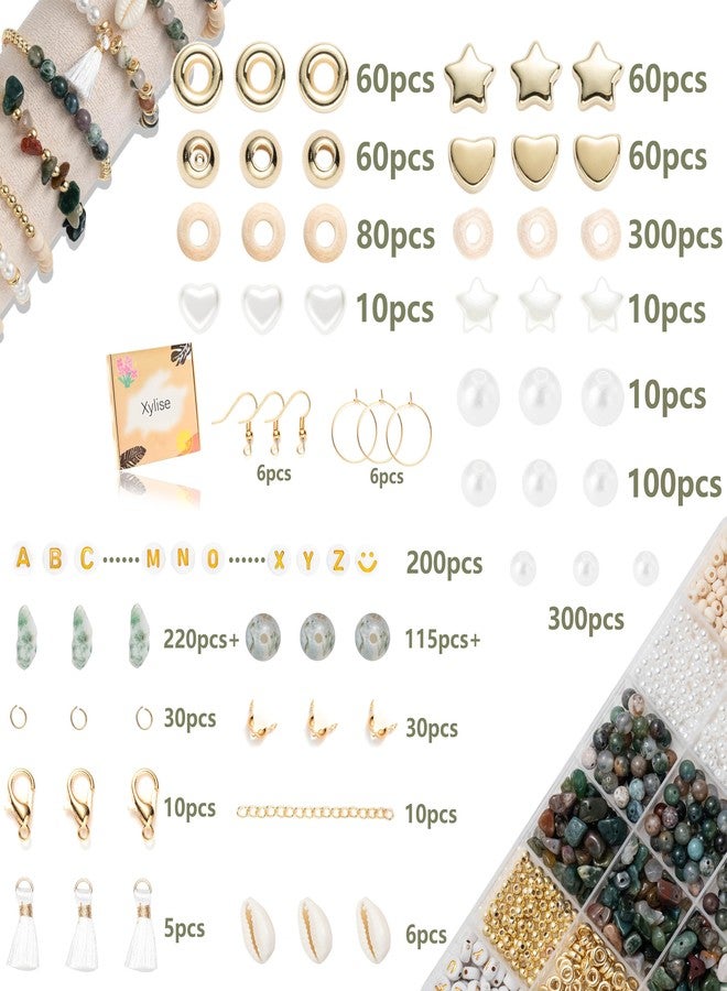 Xylise Jewelry Making Supplies Kit Natural Stone Beads for Irregular Natural Stone with for DIY Craft Bracelet Necklace Earrings for Adults(Agate) - Image 2