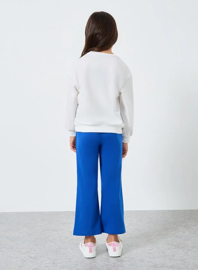 Styli Styli Girls Central Park Print Sweatshirt and Trousers Set