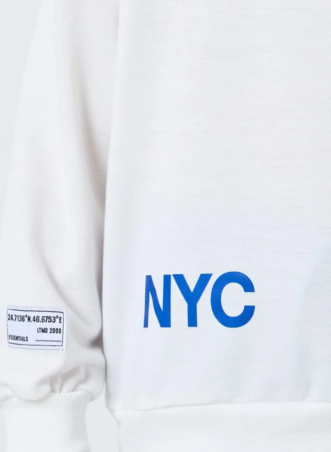 Styli Styli Girls Central Park Print Sweatshirt and Trousers Set