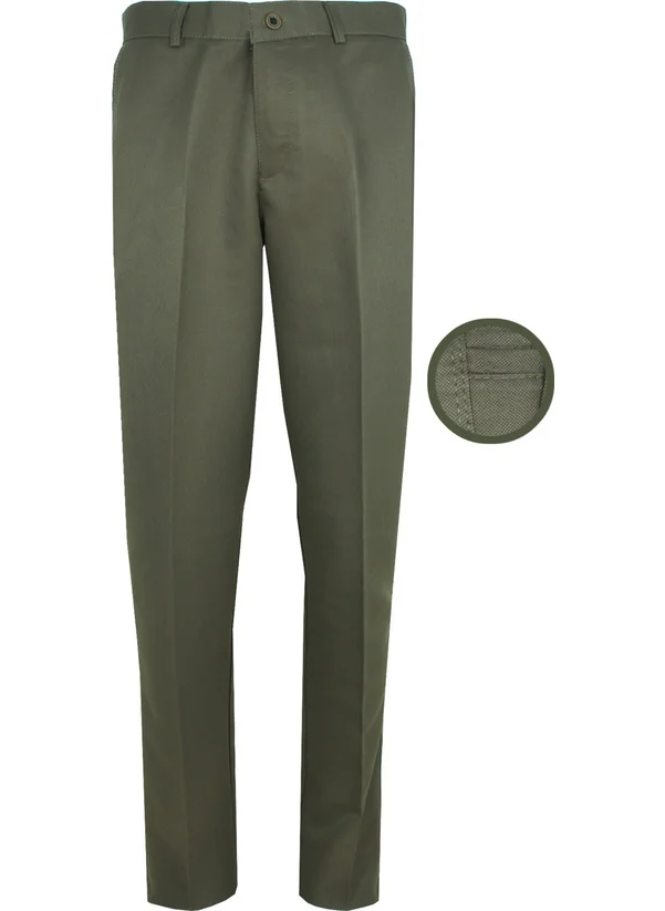 Varetta Men's Khaki Dobby Linen Trousers