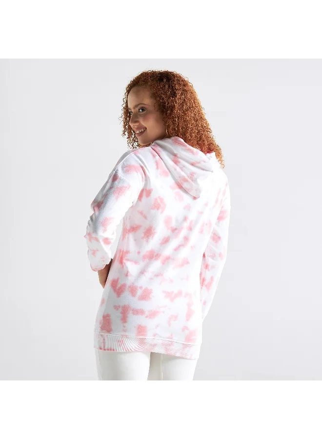 Splash FAV All-Over Print Hoodie with Long Sleeves and Kangaroo Pocket
