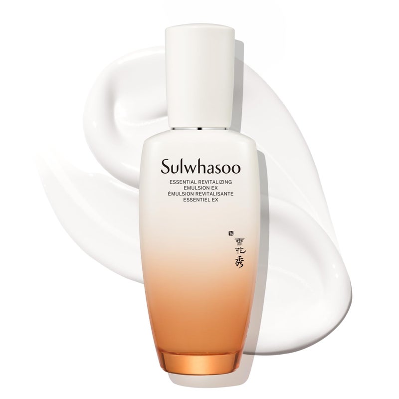 Sulwhasoo Essential Revitalizing Emulsion EX - Lightweight, fast-absorbing lotion that delivers 24-hour hydration while visibly soothing and supporting the skin barrier. - Image 1