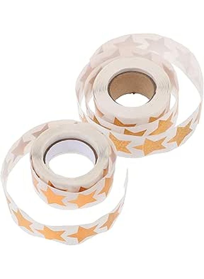 Holographic Gold Foil Star Stickers 2 Rolls DIY Scrapbook Craft Classroom Reward - Image 1