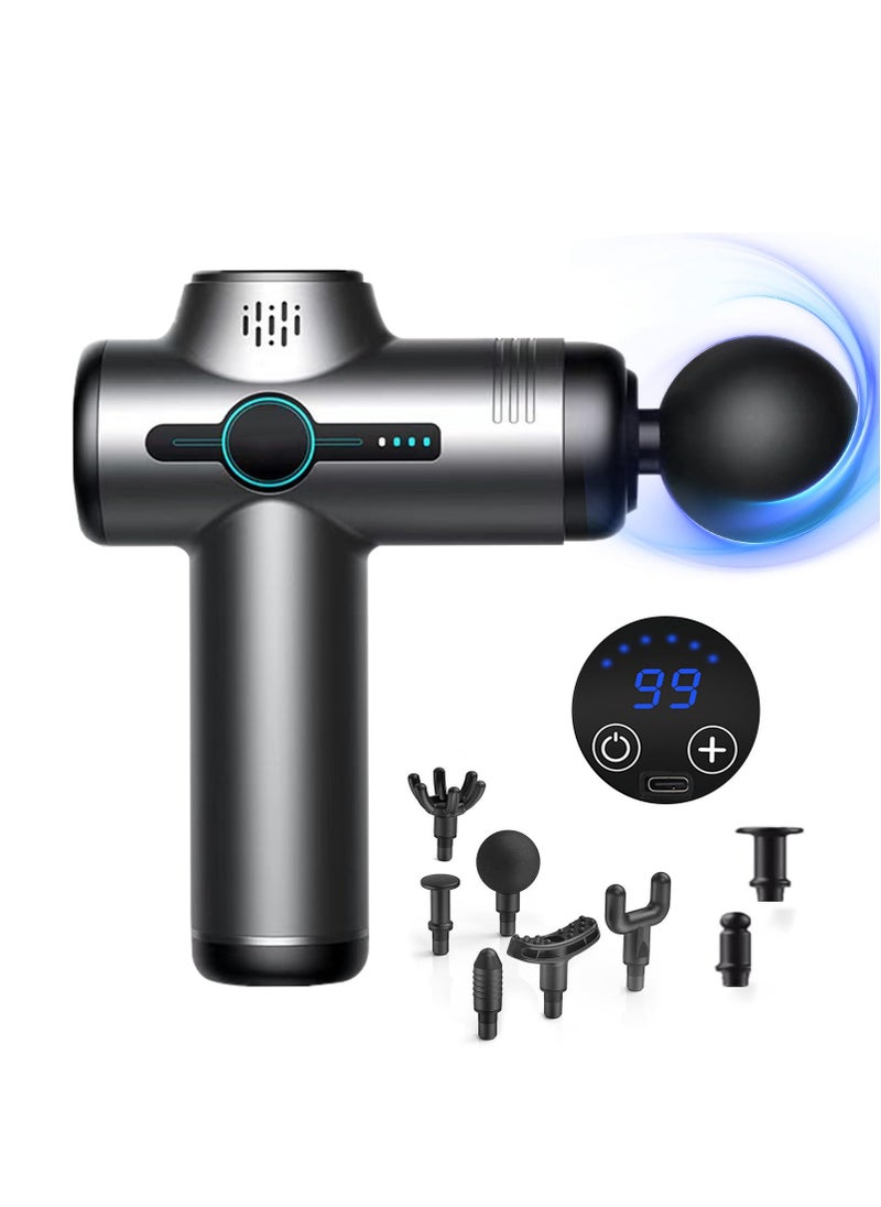 Necomi - Massage Gun, Deep Tissue Percussion Massager, Handheld Body Back Muscle Massager With 8 Massage Heads, Relieve Muscle Pain - Image 1