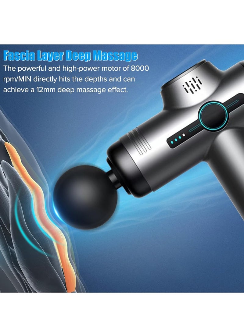 Necomi - Massage Gun, Deep Tissue Percussion Massager, Handheld Body Back Muscle Massager With 8 Massage Heads, Relieve Muscle Pain - Image 1