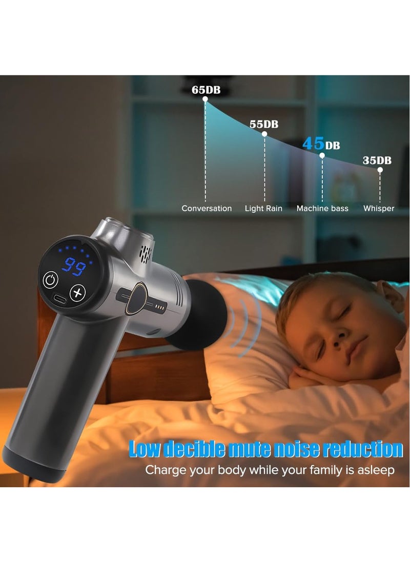 Necomi - Massage Gun, Deep Tissue Percussion Massager, Handheld Body Back Muscle Massager With 8 Massage Heads, Relieve Muscle Pain - Image 1