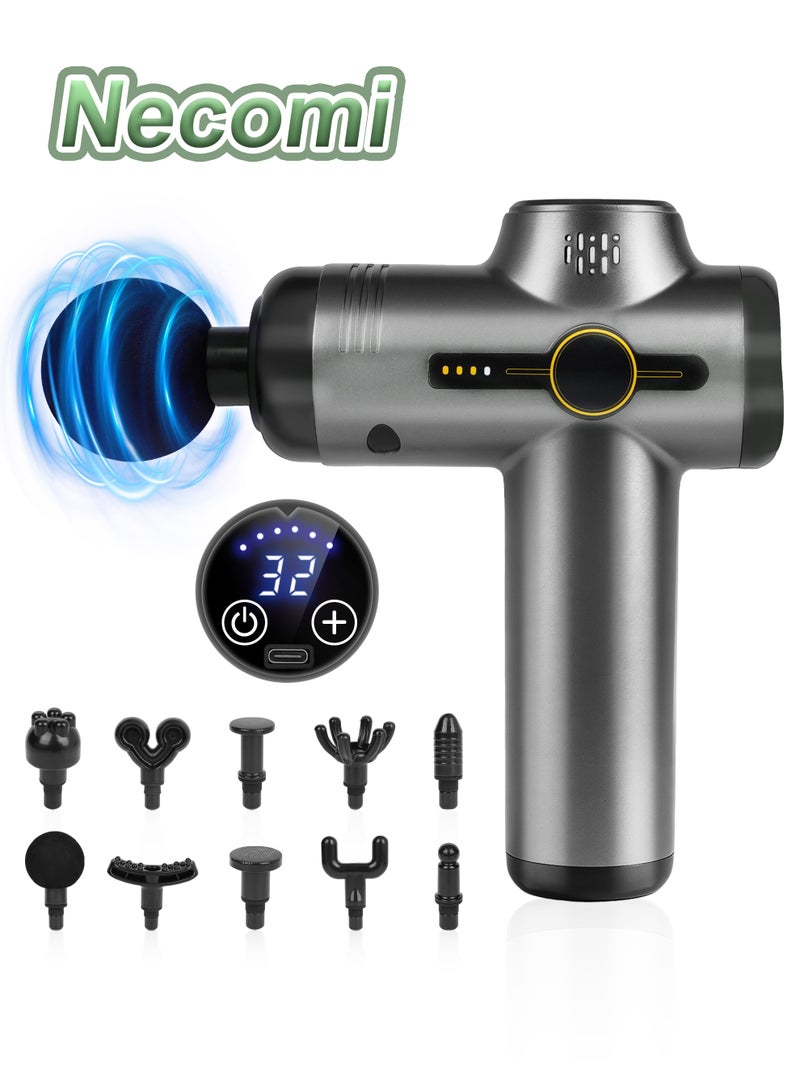 Necomi Massage Gun, Deep Tissue Percussion Massager, Handheld Body Back Muscle Massager With 10 Massage Heads, Relieve Muscle Pain - Image 1