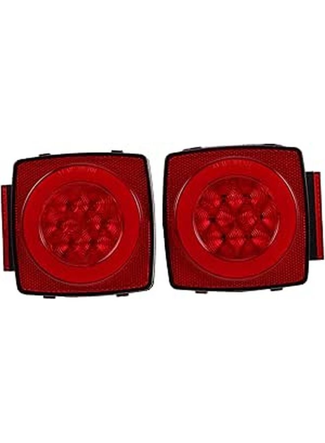 2Pcs Red LED Tail Lights For Trucks And Trailers Semi Truck Accessories Kit - Image 1