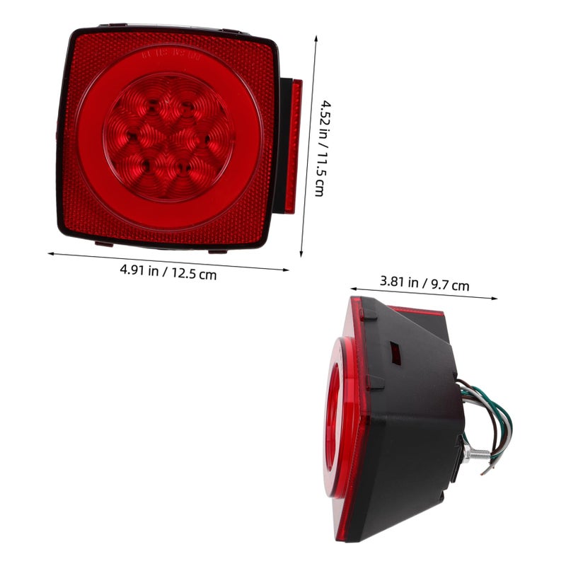 2Pcs Red LED Tail Lights For Trucks And Trailers Semi Truck Accessories Kit - Image 3