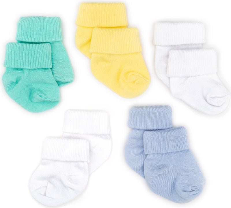 Novibaby 5-Piece Bamboo Newborn Baby Socks I Summer Boy I 0-6 Months  - Image 5