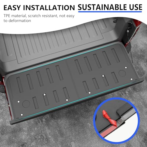 Xipoo Tailgate Mat Cargo Mat Compatible with 2019-2025 Dodge Ram 1500 TPE Tailgate Liner Cargo Liner Replacement for 2019-2025 Dodge Ram 1500 Accessories(Tailgate Mat) - Image 3