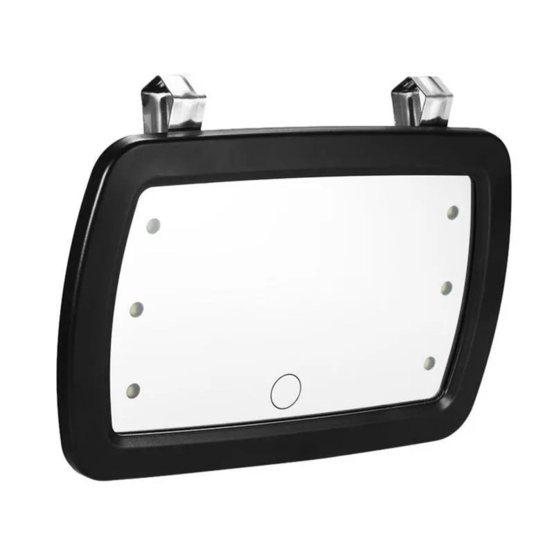 Car Vanity Mirror: Black ABS Material 6 Adjustable LED Lights - Touch Switch Clip-On Design Universal Fit for Cars Caravans Vans Trucks Houses - Image 5
