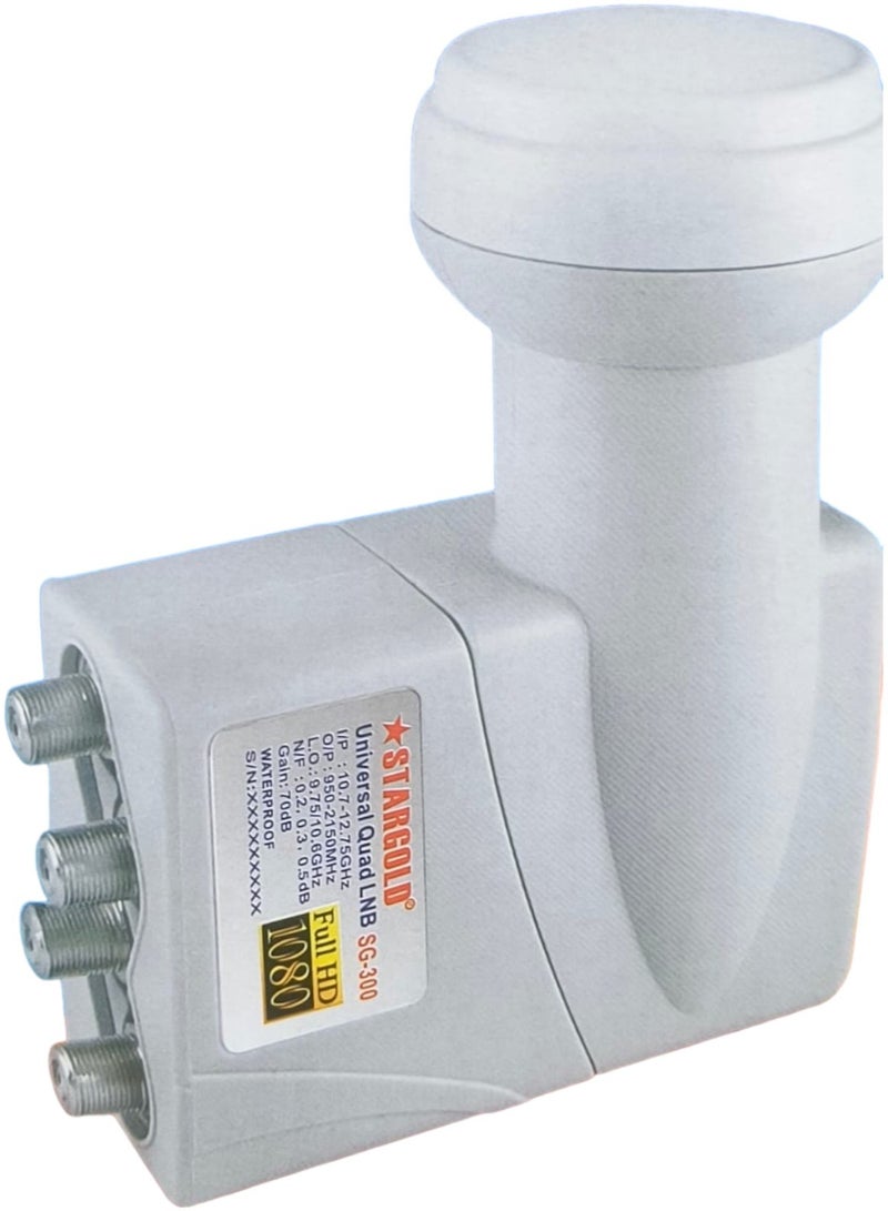 Stargold Universal Quad LNB SG-300 for Full HD 1080p and Ultra HD 4K Digital Reception  - Image 1