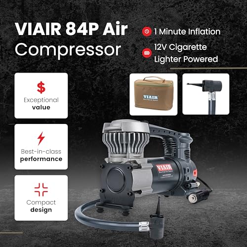 VIAIR 85P - 00085 Tire Inflator Portable Air Compressor for Car, Truck & SUV 12V On/Offroad Tire Pump Air Compressor Portable Heavy Duty 60 PSI, Cigarette Plug, Twist Chuck - Image 2