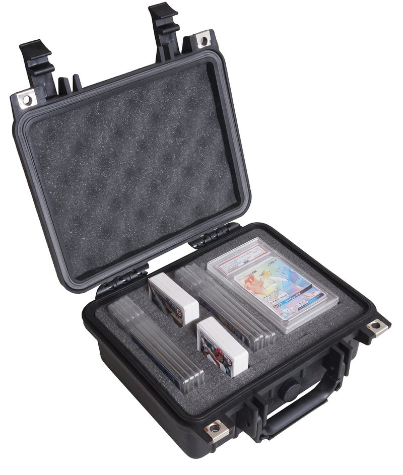Case Club Graded Card Storage Box Fits up to 34 Card Slabs, or 100+ Sleeve Top Loaders- Travel Case fits Pokemon, MTG, & Sports Trading cards in Waterproof Exterior with Customizable Foam Interior - Image 1