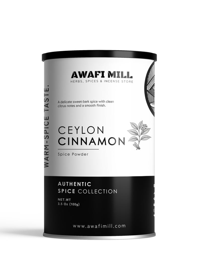 AWAFI MILL Ceylon Cinnamon Powder – Premium Ground Spice for Cooking and Baking – Authentic Sri Lankan Flavor  - 100 g | 3.5 Oz - Image 1