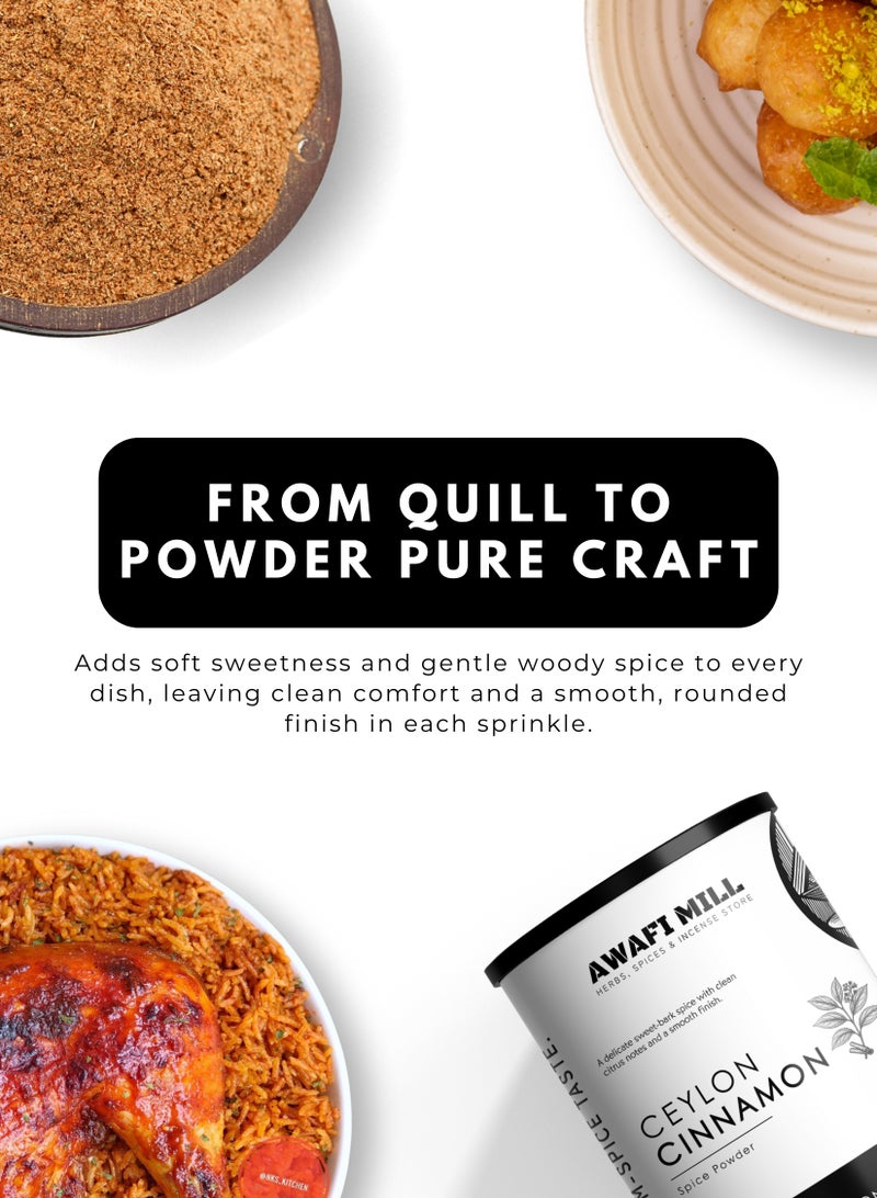 AWAFI MILL Ceylon Cinnamon Powder – Premium Ground Spice for Cooking and Baking – Authentic Sri Lankan Flavor  - 100 g | 3.5 Oz - Image 4