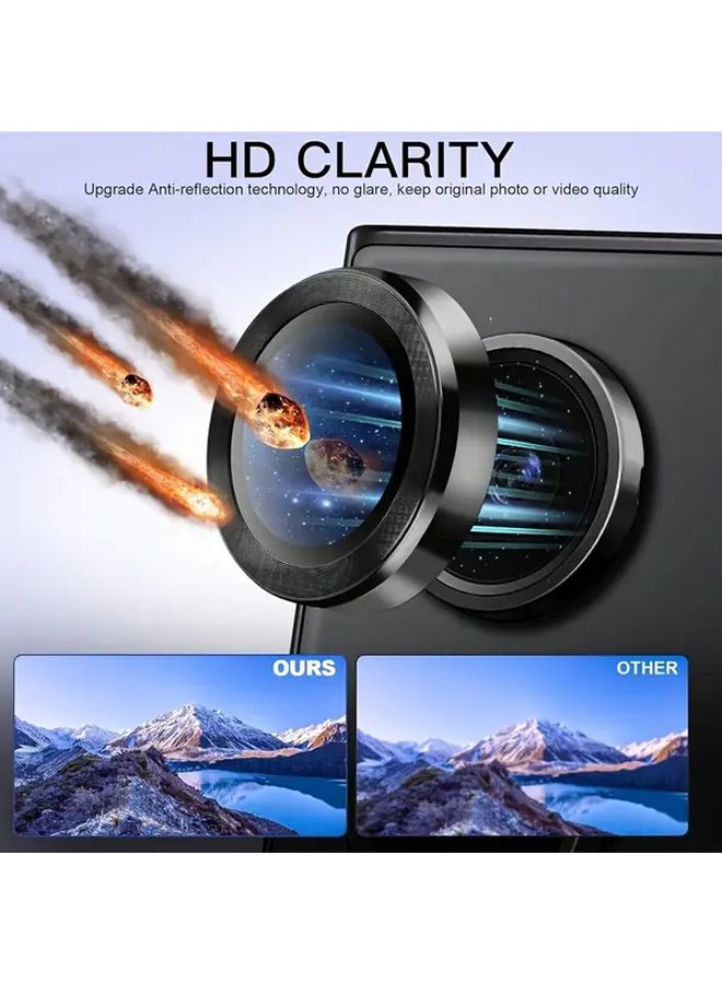 واقي زجاجي مقسّى للعدسة مع حلقة من سبائك الألمنيوم مضادة للخدش لهاتف Galaxy S24 - Image 5