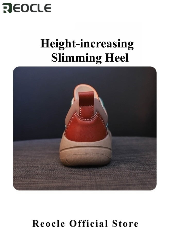 ريوكل أحذية رياضية نسائية ذات نعل سميك وأربطة كاجوال مريحة ونعل سميك أحذية تنس مضادة للانزلاق أحذية مشي وأحذية رياضية عصرية - Image 4