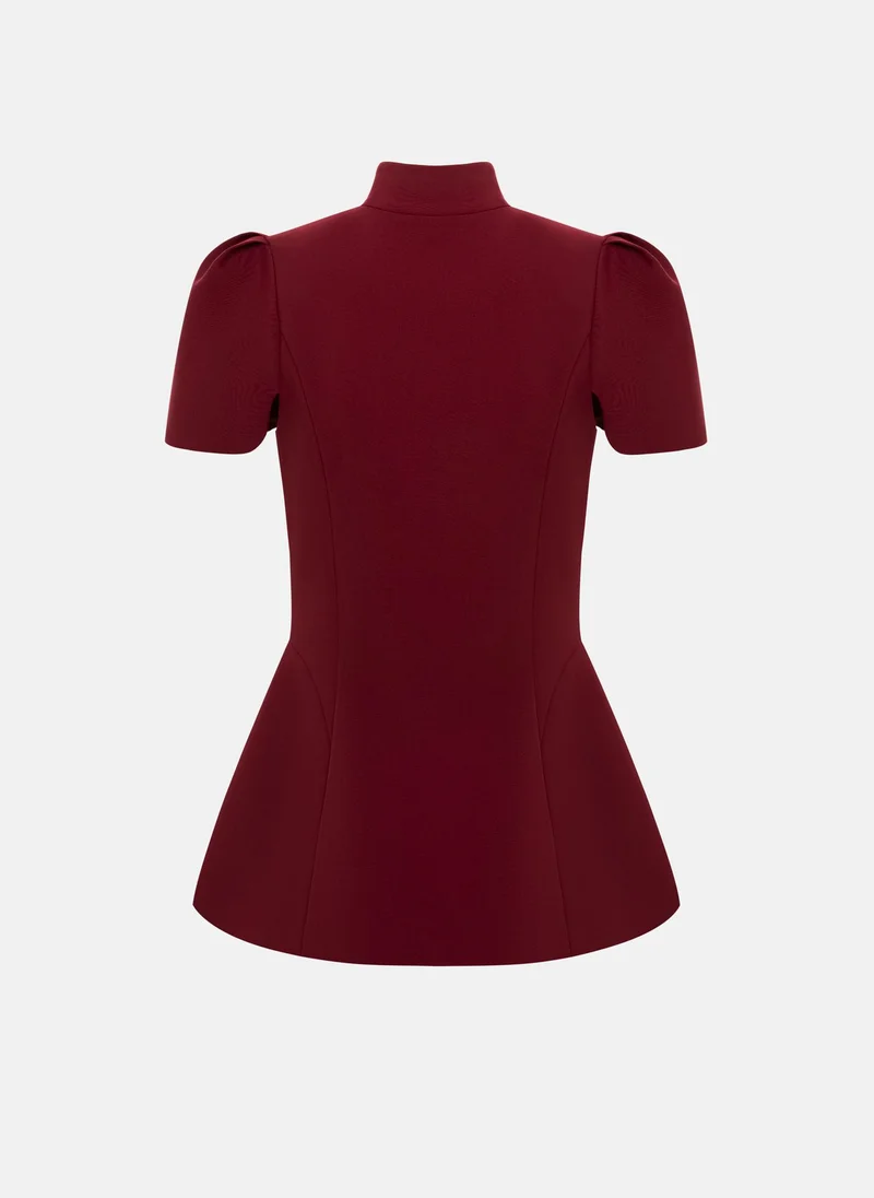 Lichi  Fitted jacket with a stand-up collar and voluminous sleeves for Women | Best Price UAE