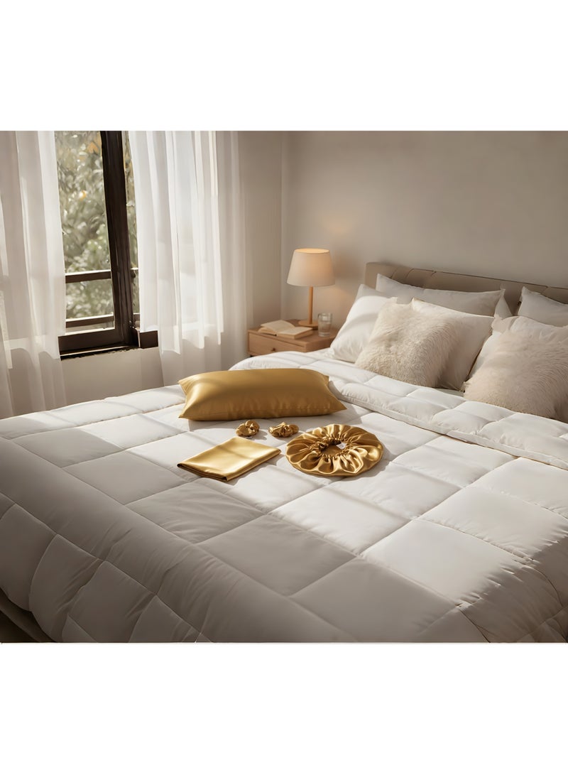 Life Style set of 4 original silk haircare 1 Satin bonnet set +2 hair tie +1 satin pillowcase - Image 4