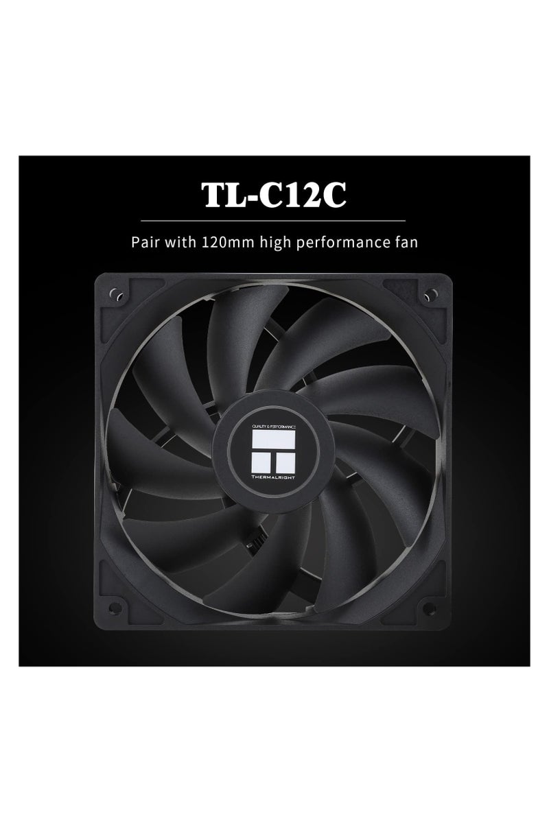ثيرمالرايت مبرد هواء وحدة المعالجة المركزية Thermalright Assassin X120 Refined SE، مروحة TL-C12C PWM بسرعة 1550 دورة في الدقيقة، تبريد وحدة المعالجة المركزية عالي 148 مم، 25.6 ديسيبل، متوافق مع AM4/AM5/Intel LGA 1150/1151/1200/1700/1851 - Image 5