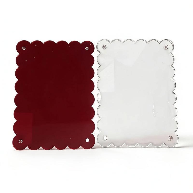 Acrylic Floral Magnetic Photo Frame 5x7 Inch for Refrigerator Ornament Display - Image 5