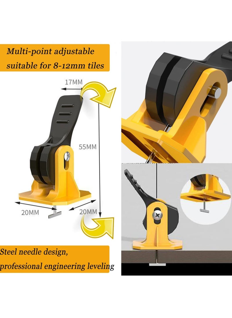 Tile Leveling System Kit 50 Pcs Reusable Tile Levelers with 50 Pcs Replaceable Spare Steel T-Pin Tile Tools For Installation Tile Installation Leveler Tool Set for 8-12mm Tiles Wall & Floor - Image 2