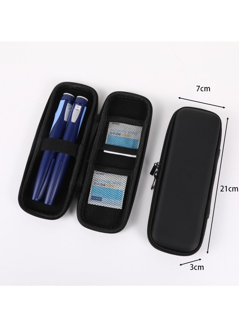 Generic - Generic Insulin Cooler Travel Case, Portable Insulin Travail Case, Insulin Cooling Case Insulated Organizer for Insulin Pens (Black) - Image 1