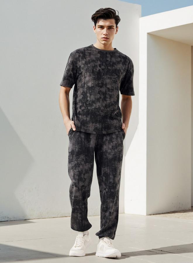 Kappa Printed Joggers with Drawstring Waistband - Image 2