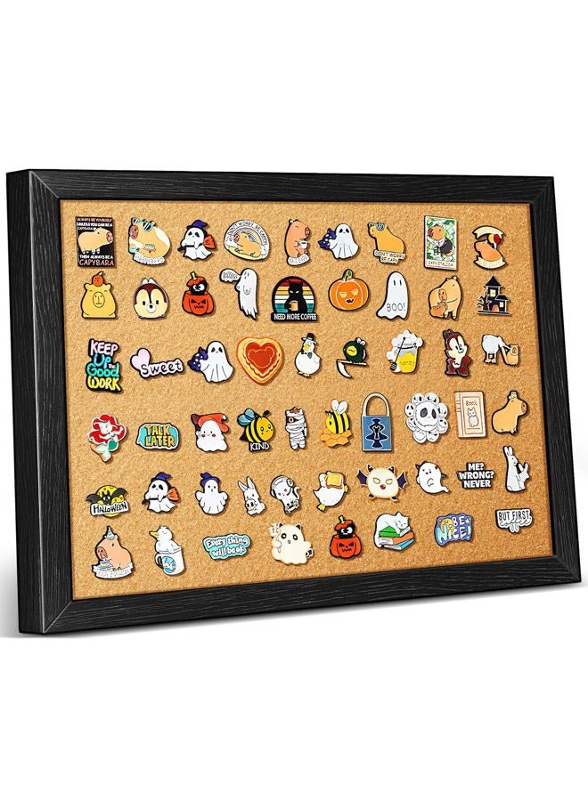 tutata Enamel Pin Display Board, 16'' x 12'' Pin Display Frame, Lapel Pin Holder, Wall Mounted Cork Board for Brooch Pin Storage - Image 1